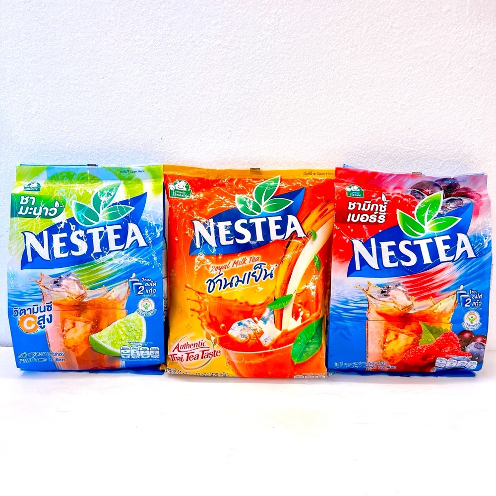 NESTEA Instant Tea Lot Thai Iced Tea, Mixed Berry Tea, Lime Lemon Iced Tea USA